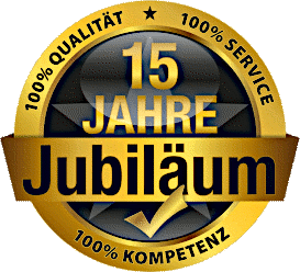 15 Jahre Jubiläum - Service mit Kompetenz und Qualität